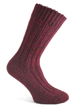 Donegal Socken dunkelrot gespinkelt -326-